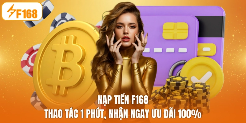 Nạp Tiền F168 - Thao Tác 1 Phút, Nhận Ngay Ưu Đãi 100%